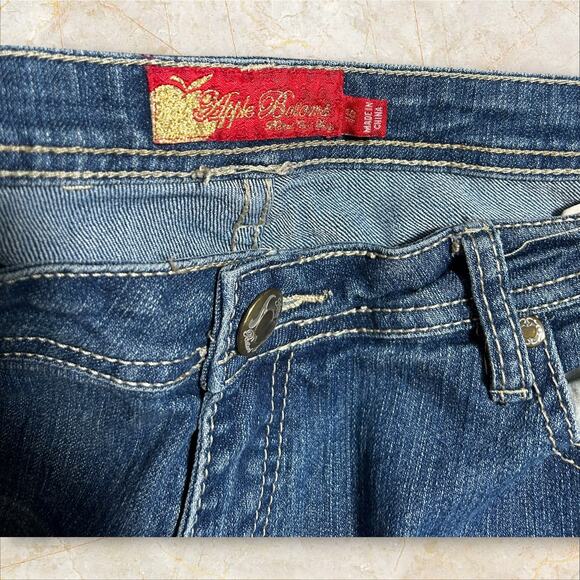 Vintage Apple Bottoms Jeans Women's 16 Blue Denim Y2K Embroidered Ella Wash - Picture 3 of 6